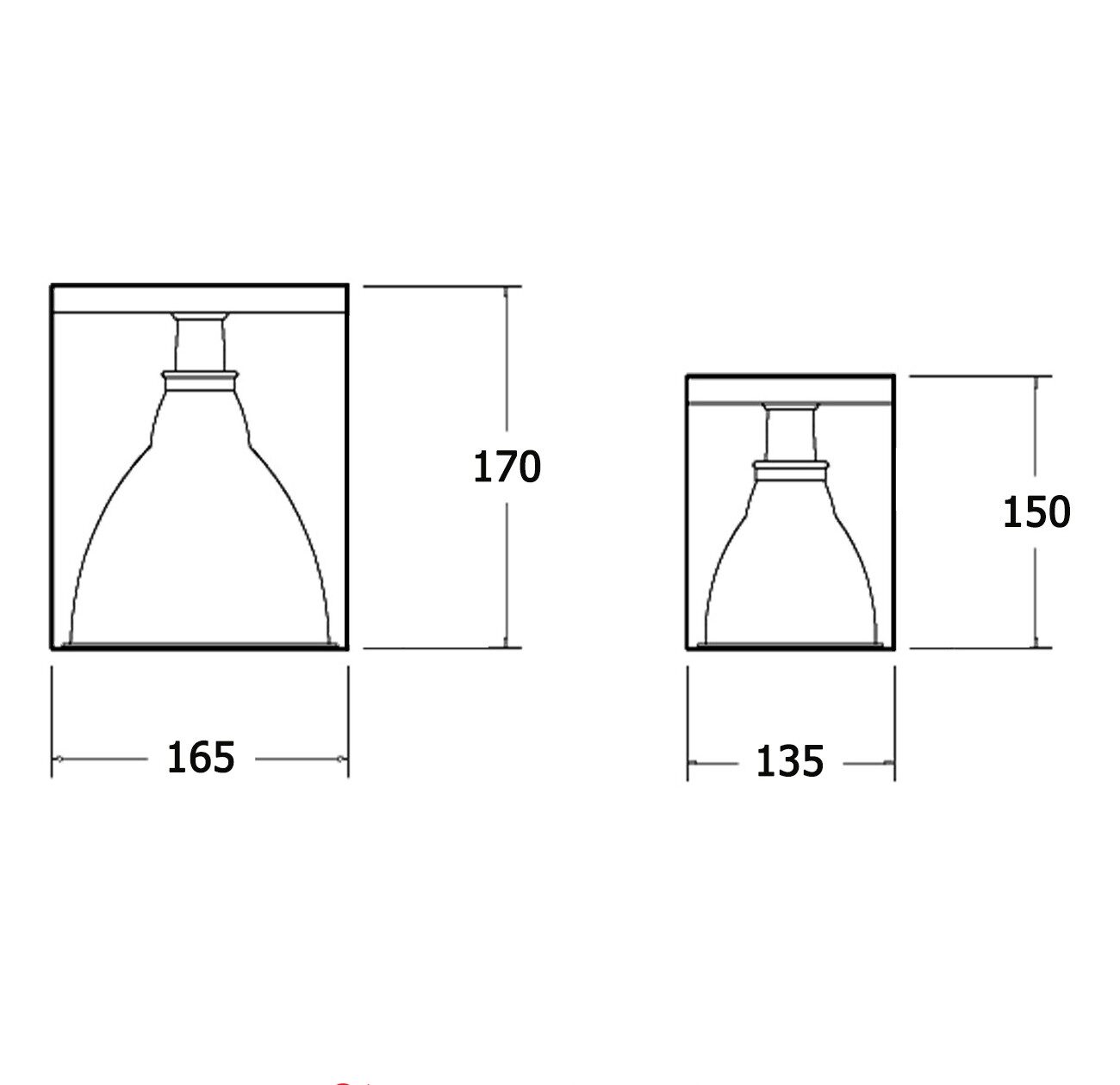 ดาวน์ไลท์ติดลอย ทรงกระป๋อง สีดำ