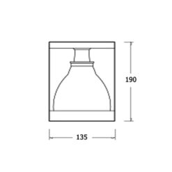 ดาวน์ไลท์ติดลอย กล่องเหลี่ยม สีดำ
