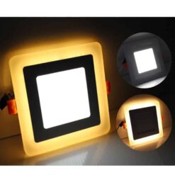 ดาวน์ไลท์ LED สี่เหลี่ยม IWACHI 18+6W (ขอบแสงวอร์มไวท์)