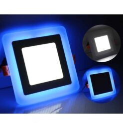 ดาวน์ไลท์ LED สี่เหลี่ยม IWACHI 18+6W (ขอบแสงน้ำเงิน)