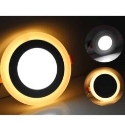 ดาวน์ไลท์ LED หน้ากลม 6W+3W (ขอบแสงวอร์มไวท์) IWACHI