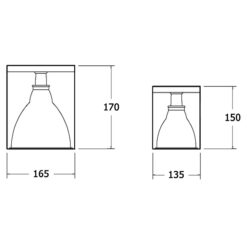 ดาวน์ไลท์ติดลอย ทรงกระป๋อง สีขาว