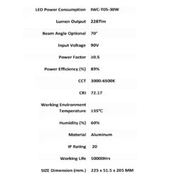 ดาวน์ไลท์ LED TO5 30W (เดย์ไลท์) IWACHI