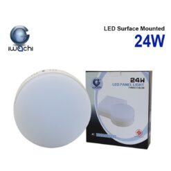 ดาวน์ไลท์ LED ติดลอยหน้ากลม 24W (วอร์มไวท์) IWACHI