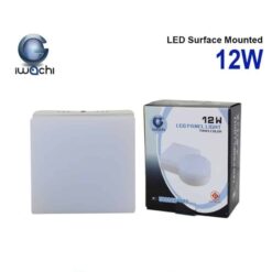 ดาวน์ไลท์ led ติดลอยหน้าเหลี่ยม 12w วอร์มไวท์ iwachi