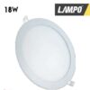 ดาวน์ไลท์ LED หน้ากลม 18w (คูลไวท์) LAMPO