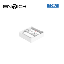 โคมไฟดาวน์ไลท์-LED-12W-หน้าเหลี่ยม-ENRICH-EASY-O-สีขาว-01