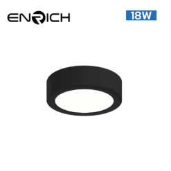 โคมไฟดาวน์ไลท์-LED-18W-หน้ากลม-ENRICH-EASY-O-สีดำ